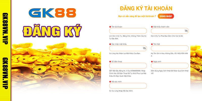 Giới thiệu GK88 với các bước đăng ký đơn giản